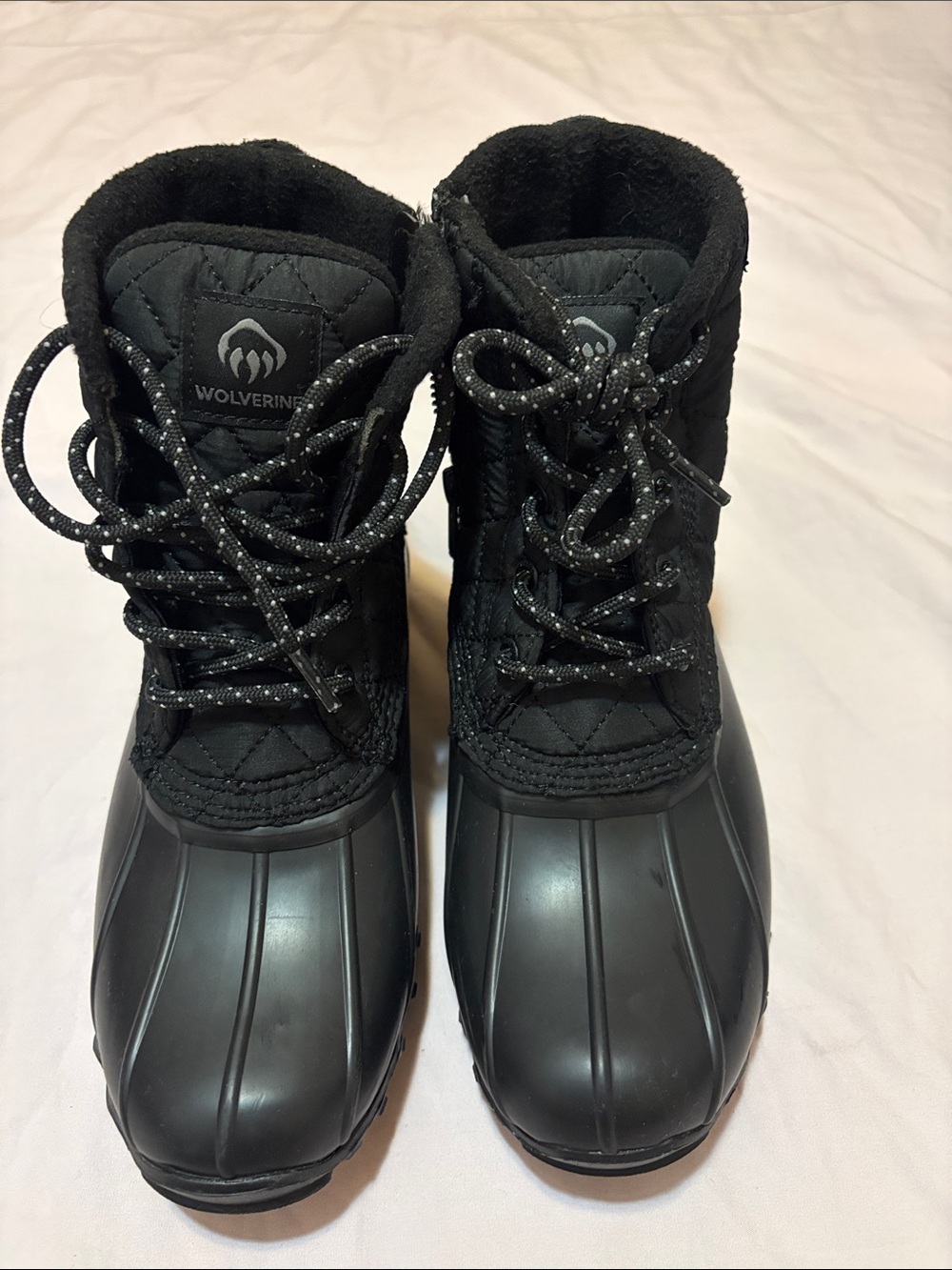 Wolverine Kids Black Quilted Waterproof Snow Boots